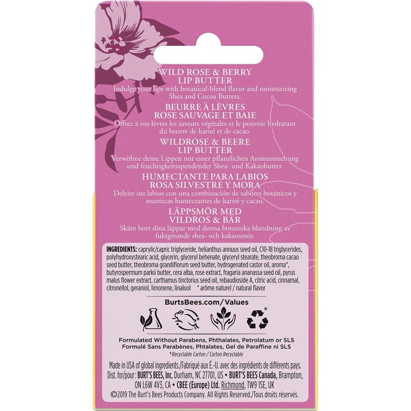 Burt's Bees 100% natural origin Moisturizing Lip Butter with Wild