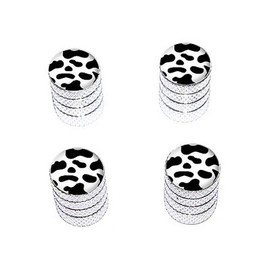 GRAPHICS & MORE Cow Print - Tire Rim Wheel Valve Stem Caps - Aluminum