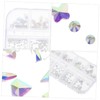 PACKOVE DIY Nail Art Rhinestone Decors Compartments with Shiny Gems