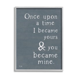 Stupell Industries Once Upon A Time Romantic Couple Loving Quote, Design by Jaxn Blvd.