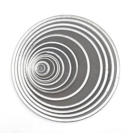 TAMSOI 304 Stainless Steel Wire Mesh Filter Disc Flat Round Shape Woven Wire Mesh Screen Strainer Various Size (60mm(10 Mesh) 1pc), Silver