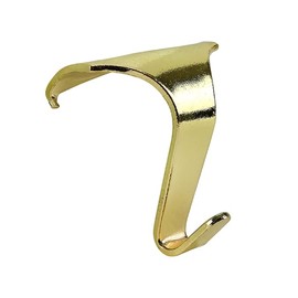 4 x Brass Plated Picture Rail Moulding Hooks Contemporary Heavy Duty 34mm Wide x 38mm High
