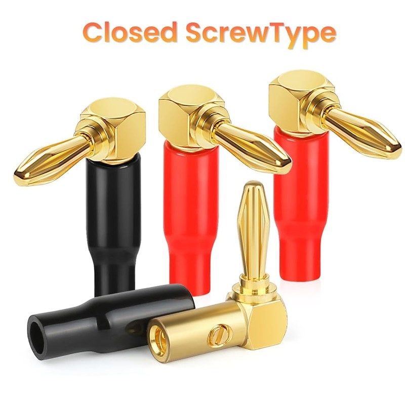 Atelierate Right Angle Banana Plugs 24 Pcs,90 Degree Banana Connector