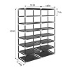 ERONE Shoe Rack Storage Organize 28 Pairs Portable Double Row