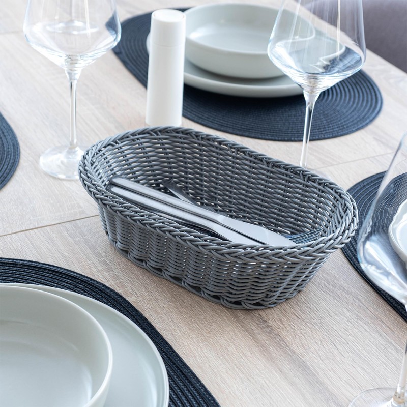 KADAX Braided Basket, Polypropylene Bread Basket, Fruit Basket, Food Basket