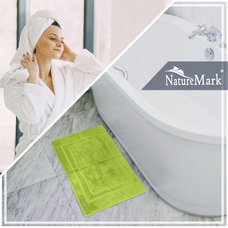 NatureMark Pack of 2 Terry Towelling Bath Mats, 50 x