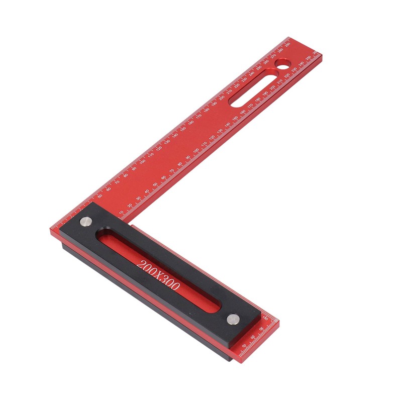 Woodworking Square 300x200mm L Shape Aluminum Alloy Framing Square with