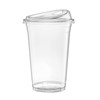50 Sets Crystal Clear Plastic Cups With Strawless Sip-Lids, Disposable