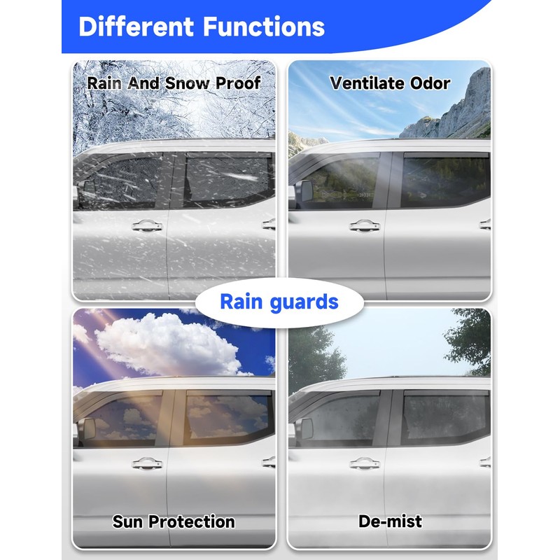Breejoy in-Channel Window Rain Guards Fit for Toyota Tundra 2022