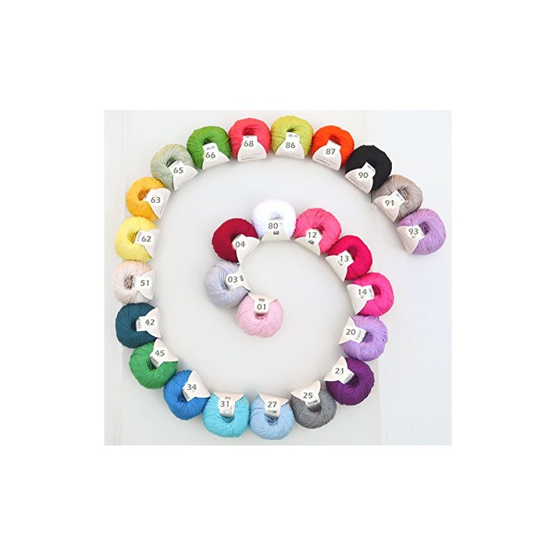 Rico Essentials Cotton DK Farbe 80 - Weiß Baumwollgarn zum