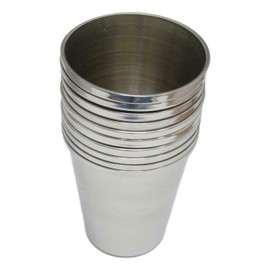 Gamekeepers Cottage gifts Butcher Pig 1-10 Numbered Cups in Brown Leather Popper Case Gift 49