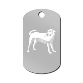 Mister Petlife Labrador Engraved Keychain/GI Tag lab Silver