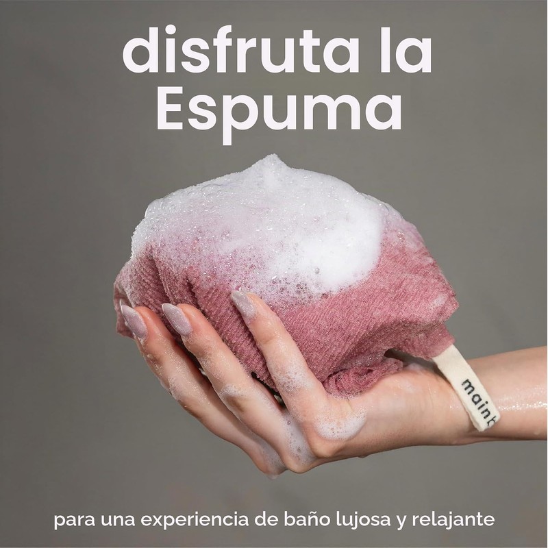 Toalla de ducha exfoliante japonesa MainBasics (Set de 3)