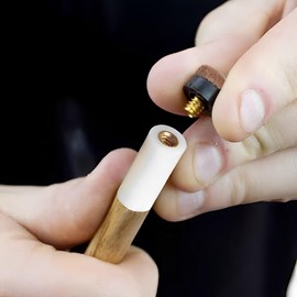 Pool Cue Tips 12 Pcs, 12mm Screw-in Billiard Cue Stick Ferrules, Wear-Resistant Brown Leather Rod ​Pool Stick Tips Billiard Accessories Replacement Kit