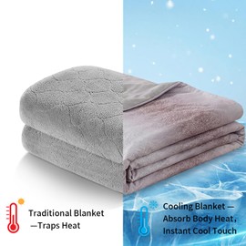 Cooling Blanket for Hot Sleepers, Summer Lightweight Blanket, Full Size