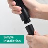 MCADYS Hand Shower Head Black with 3 Jet Types, Water-Saving