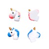 Anrher 100pcs Miniature Unicorn Shaped Flatback Decoration Resin Sets