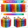 6 Pack Mexican Table Skirts - Wavy Tinsel Foil Fringe