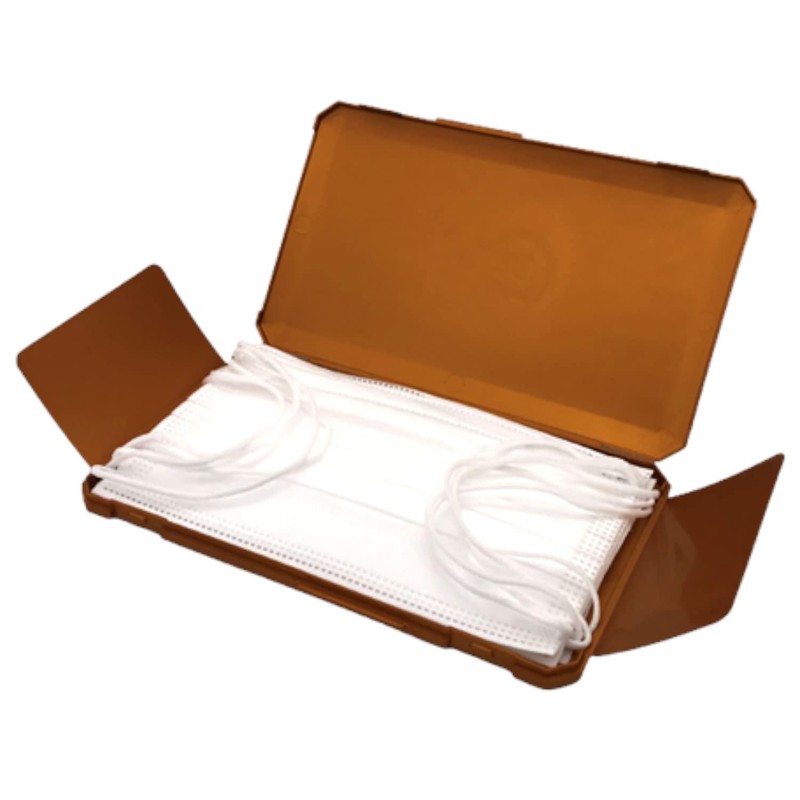 Plapper F-01P Antibacterial Mask Case, Copper Blend, Length 7.5 x