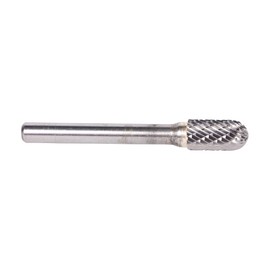 Drill America SC-5 Carbide Burr/Rotary File Cylindrical Radius-End Double Cut for Die Grinder 1/2" Dia. x 1" Cut Length with 1/4" Shank and 2-3/4" Overall Length, DUL Series