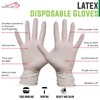 KLEEN CHEF Bulk Disposable Latex Gloves 1,000 Pcs Count, Powder