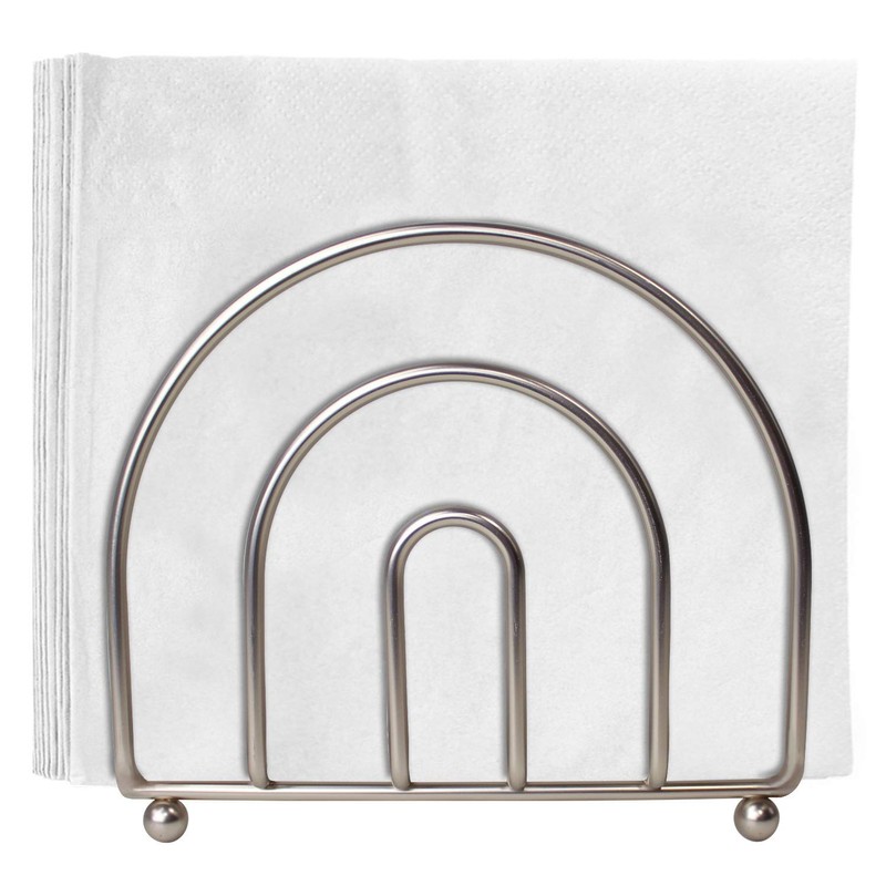 Blue Donuts Satin Nickel Arc Collection Napkin Holder – Napkin