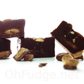 Oh Fudge - Chocolate Toffee Crunch Fudge 1 Pound - The Oh Fudge Co. secret fudge recipe - rich, pure, creamy, and delicious chocolate toffee crunch fudge - compared to Mo's Fudge Factor