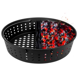 Fire Basket for Weber Kettle XL Big Size Green Egg Grill Airflow Charcoal Basket Crate with Handle Carbon Steel Fire Bowl Smoker Box for Weber XLarge Big Size Green Egg Ash Bucket Holder Accessories