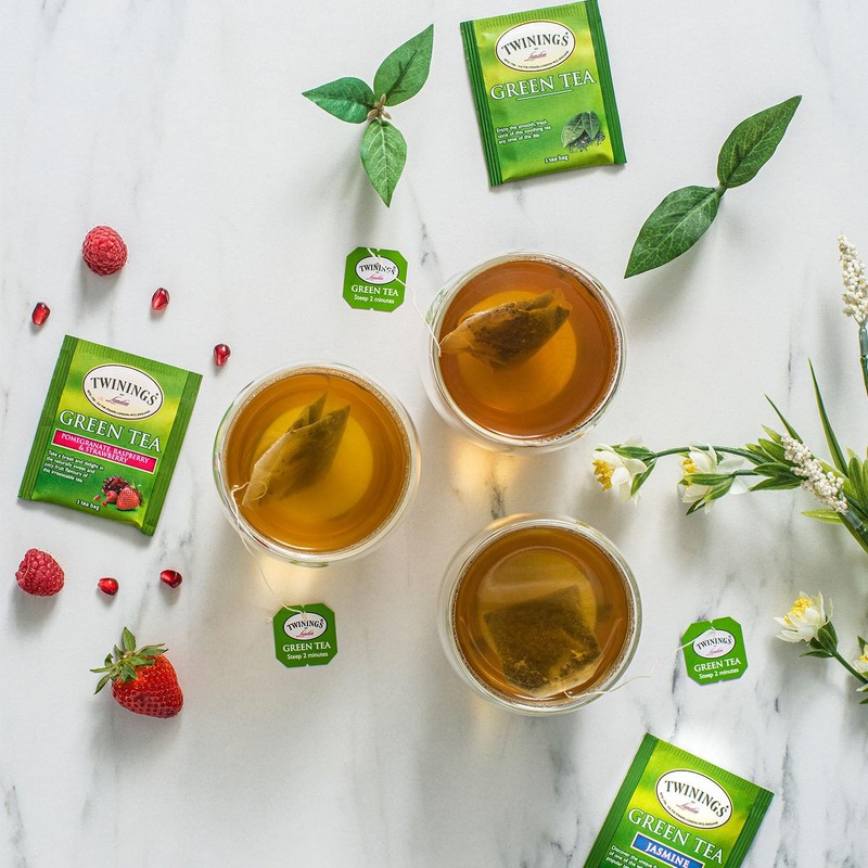 Twinings Green Tea with Jasmine Individually Wrapped Bags, 20 Count