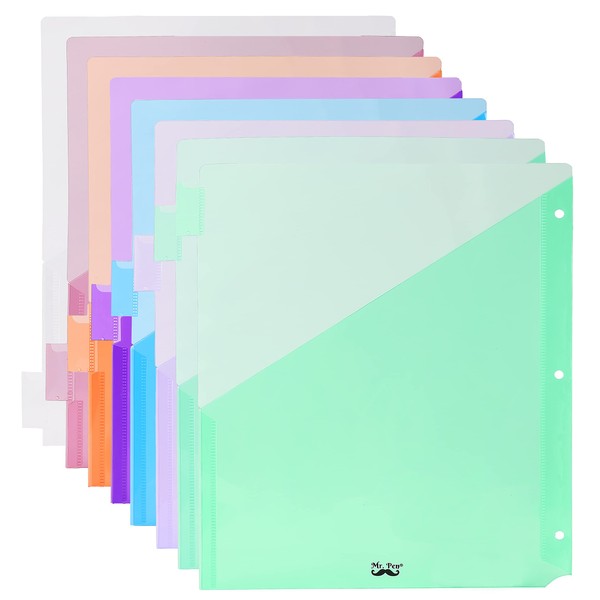Mr. Pen- Binder Dividers with Pockets and Tabs, 8 Pack,