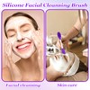 Pore Cleaning Brush, 2 Pcs 2 in 1 Silicone Face