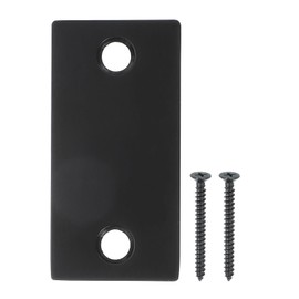 PATIKIL 1.12" x 2.24" Deadbolt Strike Plate, 1 Set Adjustable Door Strike Plate with Screws Stainless Steel for Electronic Locks Home and Rental Security Strike Plate, Black