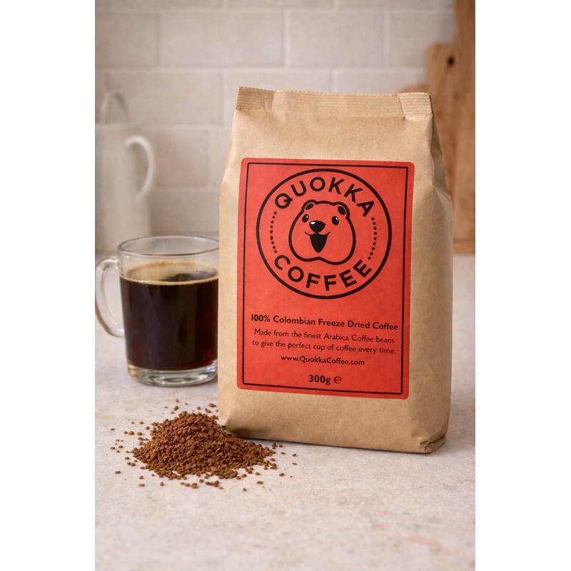 Quokka Instant Coffee - 300g Pouch (160 Cups), Smooth Medium