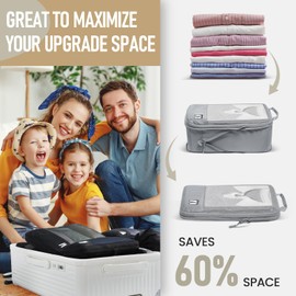 Compression Packing Cubes for Suitcases, Ultralight 8 Set Packing Cubes for Backpack Waterproof Luggage Packing Organizers Expandable Packing Cubes for Travel Accessories and Essentials