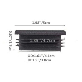 10 Pcs 2 Inch Square Tubing Black Plastic Plugs 2'' End Cap Fence Post Pipe Cover Tube Chair Glide Insert Finishing Plug
