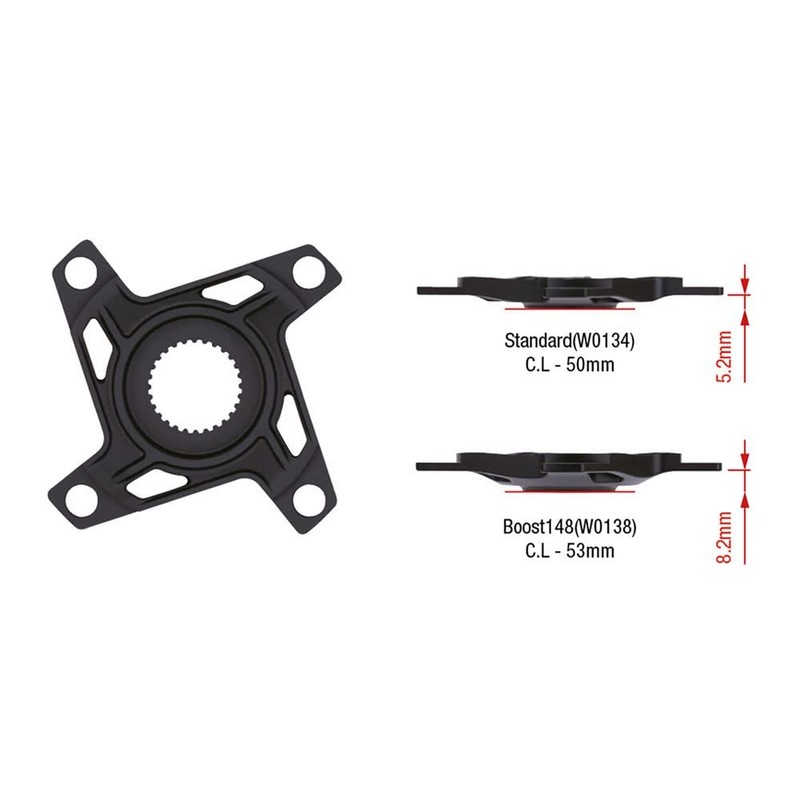 FSA, Spider Gen4 BCD104 W0134 CL50m Unisex Adult, Black, Standard