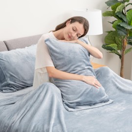 Berkshire Blanket Classic VelvetLoft® Warm Sheet Set, King Size Sheet Set, 4 Piece Velvety Soft Heavyweight Flannel Bedding with Deep Pockcets (King)