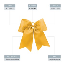 Augusta Sportswear Cheer Hair Bow Gold OS