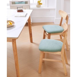 FUANGUI Dining Chair Seat Covers Set of 4, Stretch Seat Covers for Dining Room Chairs, Non-Slip Chair Covers for Dining Chairs, Washable Dining Chair Seat Slipcovers, Kitchen Chair Cushion Protector