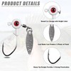Crappie Jigs Big Eye Jig Heads, 16Pcs Flat Round Head