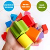 BESTAMTOY Shape Sorter Toy My First Wooden 12 Building Blocks
