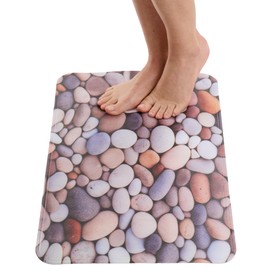 ENKOSI Non Slip Bath Mat for Tub and Shower Floors – Anti Slip Shower Mat with Strong Secure Grip – Unique Pebble Stone Print Bathroom Mat for Inside Bathtub and Smooth Stalls (28x16 Pebble Stone)