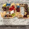 DAJAMAI 15.8‘’*9.8‘’ Bamboo Charcuterie Board Letters, Larger Serving Trays Wooden
