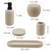 Beige Resin Bathroom Accessory Set, 5 Pcs Bathroom Accessories Set