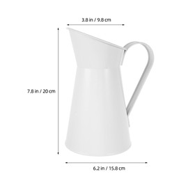 Cabilock Galvanized Metal Vase Vintage Milk Jug Pitcher Decorative Flower Vase Farmhouse Watering Can Vase Rustic Chic Vase with Handle Floral Arrangement Container