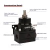 OSIAS Black Adjustable Fuel Pressure Regulator Kit an 6 Fitting