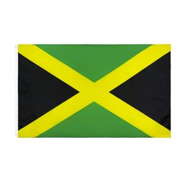 ANJOR Jamaica Flag 3x5 Foot Jamaican National Flags with Brass Grommets 3 X 5 Ft
