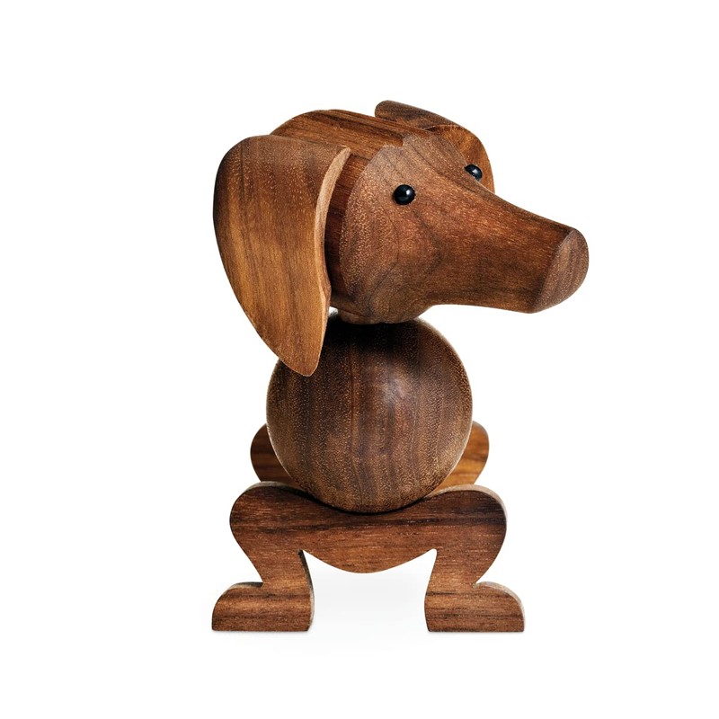 Kay Bojesen Other Animals Dog Wooden Figurines, Walnut, 4.3" H