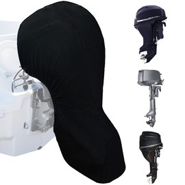 Outboard Cover Boat Engine Cover, 20-30 HP 420D Outboard Protective Case with UV Coating, Waterproof Tarpaulin for Outboard Motor, Outboard Engine Cover