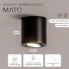 MATO Surface-Mounted Spotlight GU10 Black - 30° Swivelling - Diameter